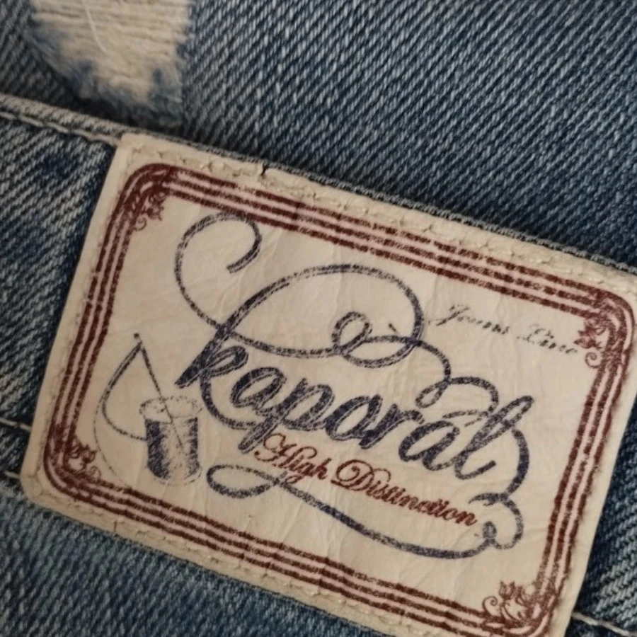 Kaporal suede model jeans - slim fit destroy - low waist - stretchy - light blue - Size 36 – photo 12